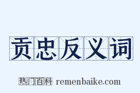 贡忠反义词是什么意思的图片